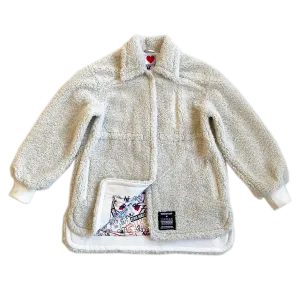 100% Recycled Shearling Shacket - Ivory