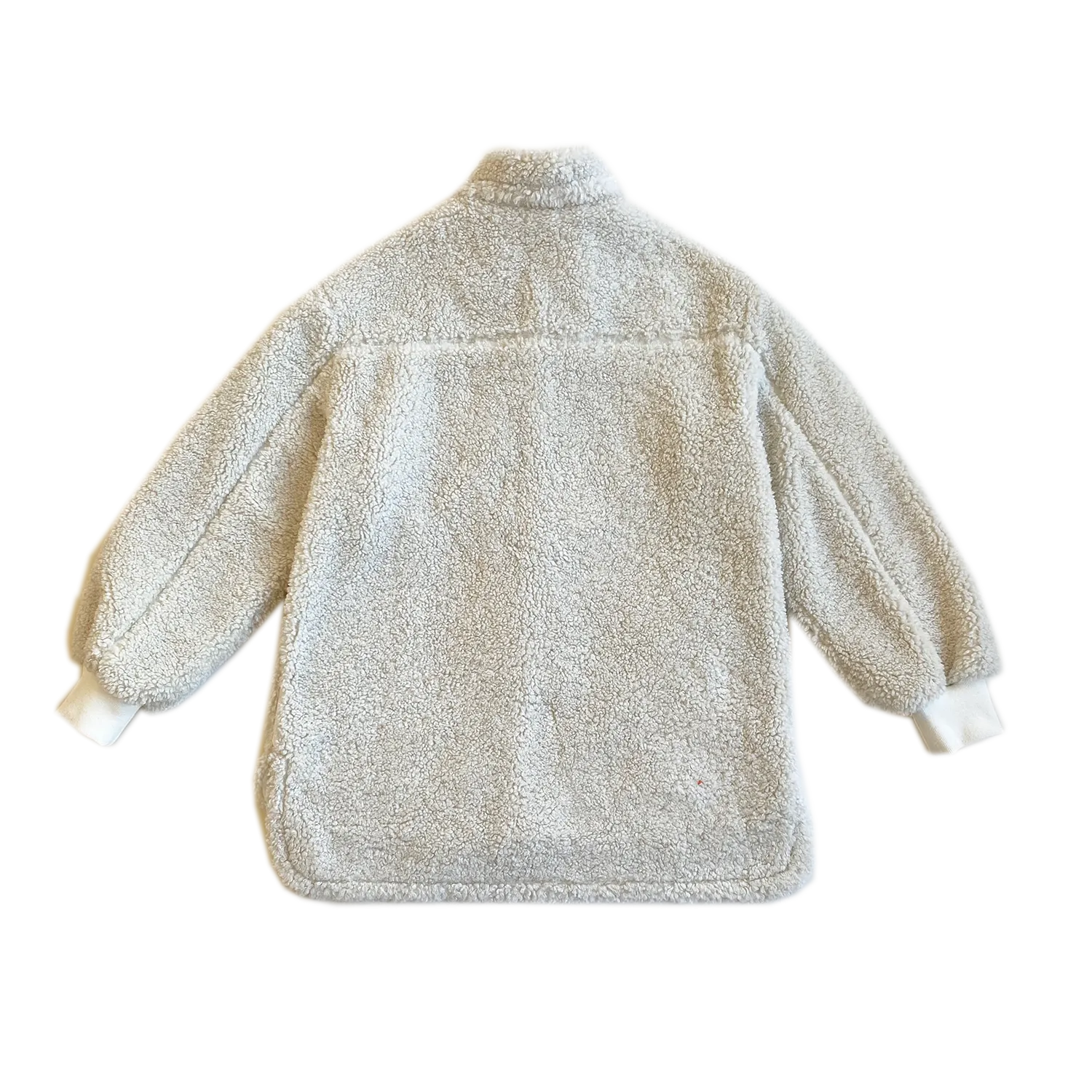 100% Recycled Shearling Shacket - Ivory