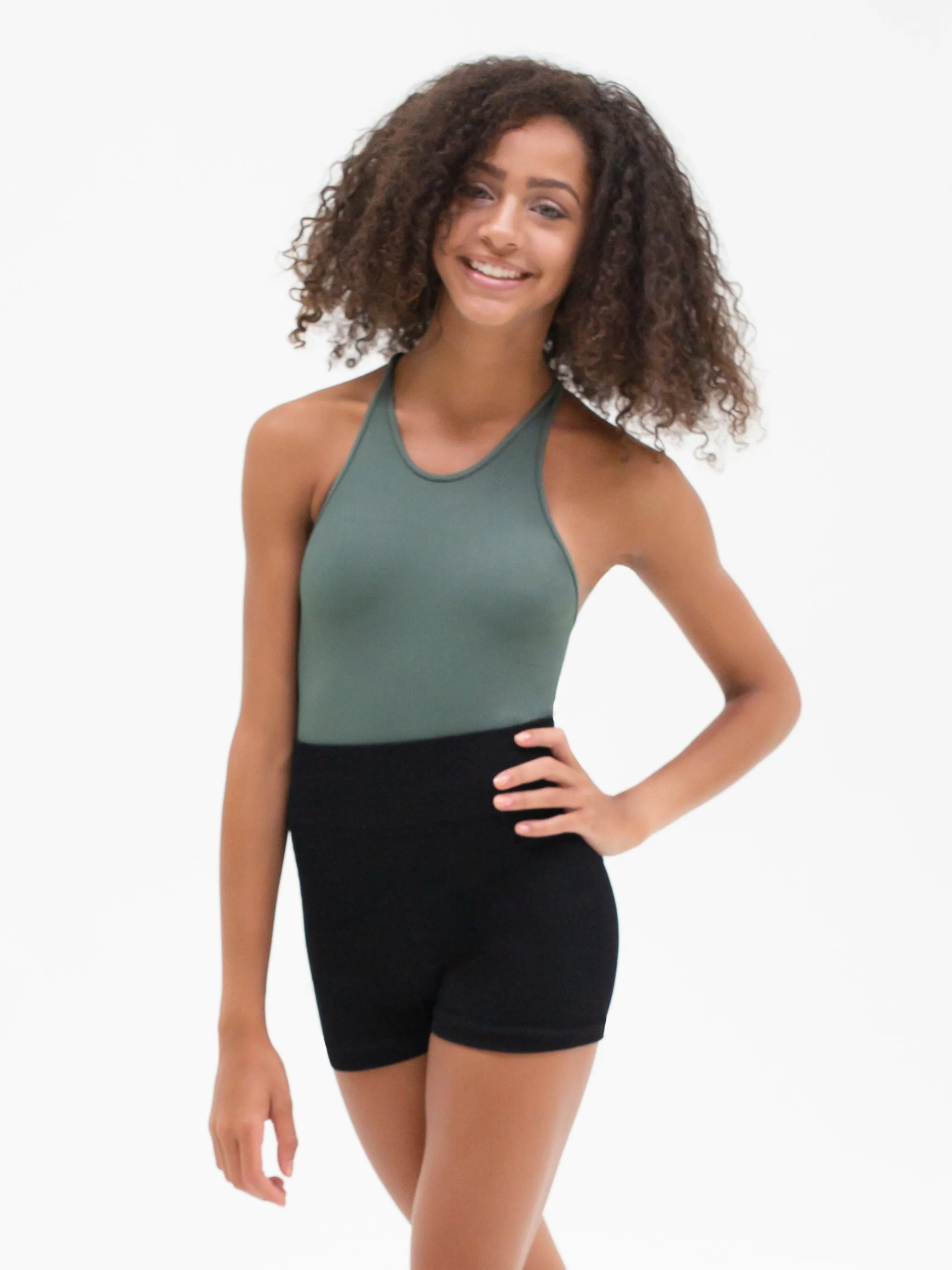 11374W Seamless Rib Racerback Leotard