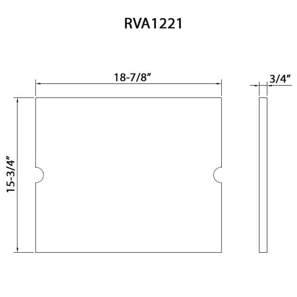 19 x 16 inch Solid Wood Replacement Cutting Board Sink Cover for RVH8221 workstation sink