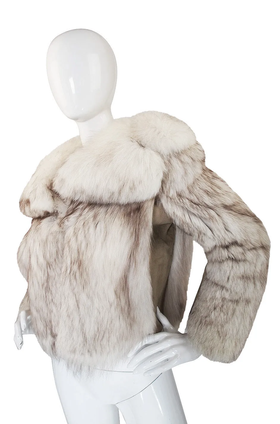 1960s Silver Fox Fur & Leather Galanos Jacket