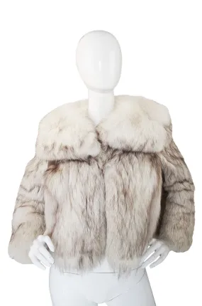 1960s Silver Fox Fur & Leather Galanos Jacket