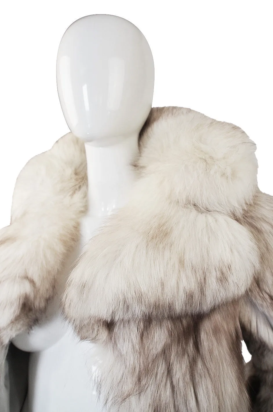 1960s Silver Fox Fur & Leather Galanos Jacket