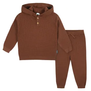 2-Piece Infant and Toddler Boys Rust Sweater Knit Set