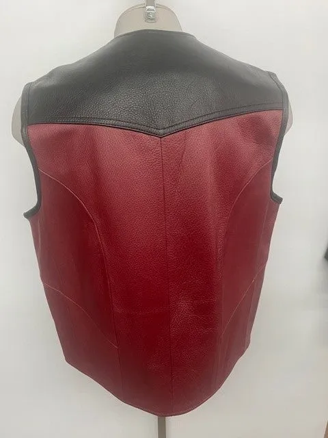 #3167X  Men's Two-Tone Leather Vest