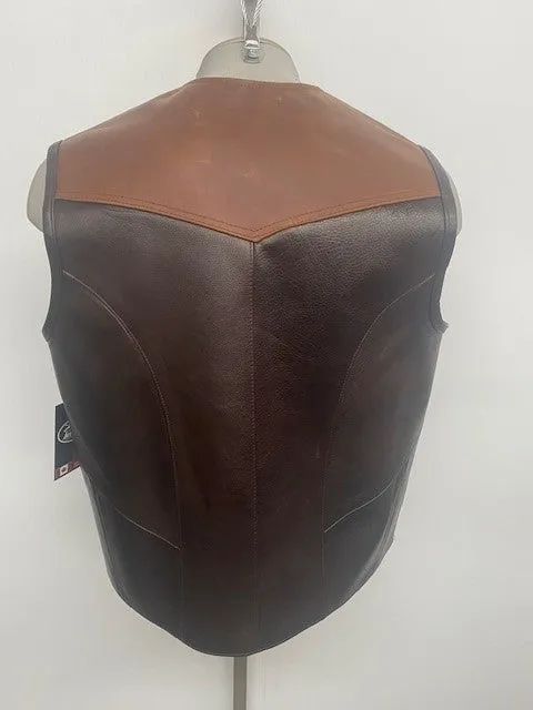 #3167X  Men's Two-Tone Leather Vest