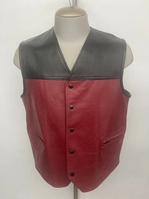 #3167X  Men's Two-Tone Leather Vest