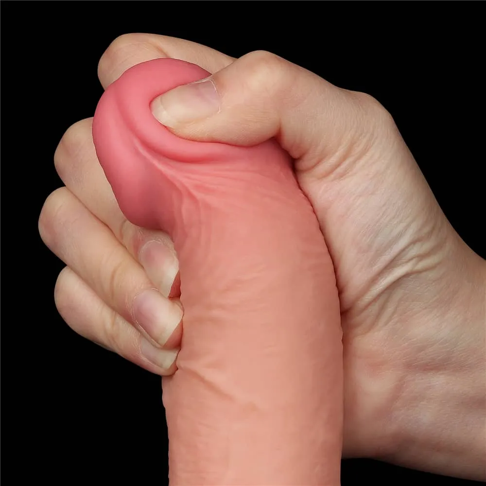 7.5'' Sliding Skin Dual Density Dildo Flesh