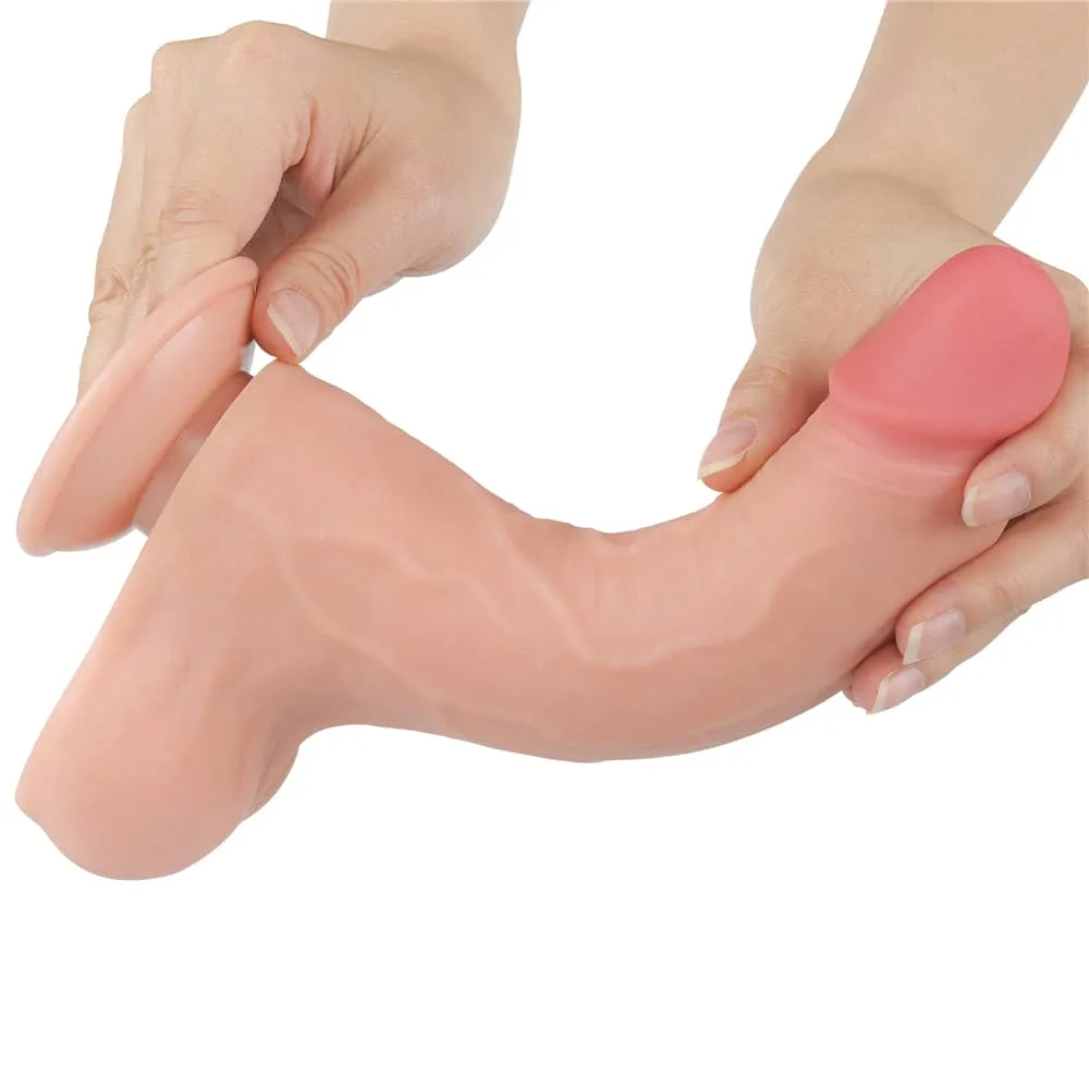 8.5'' Sliding Skin Dual Density Dildo Flesh