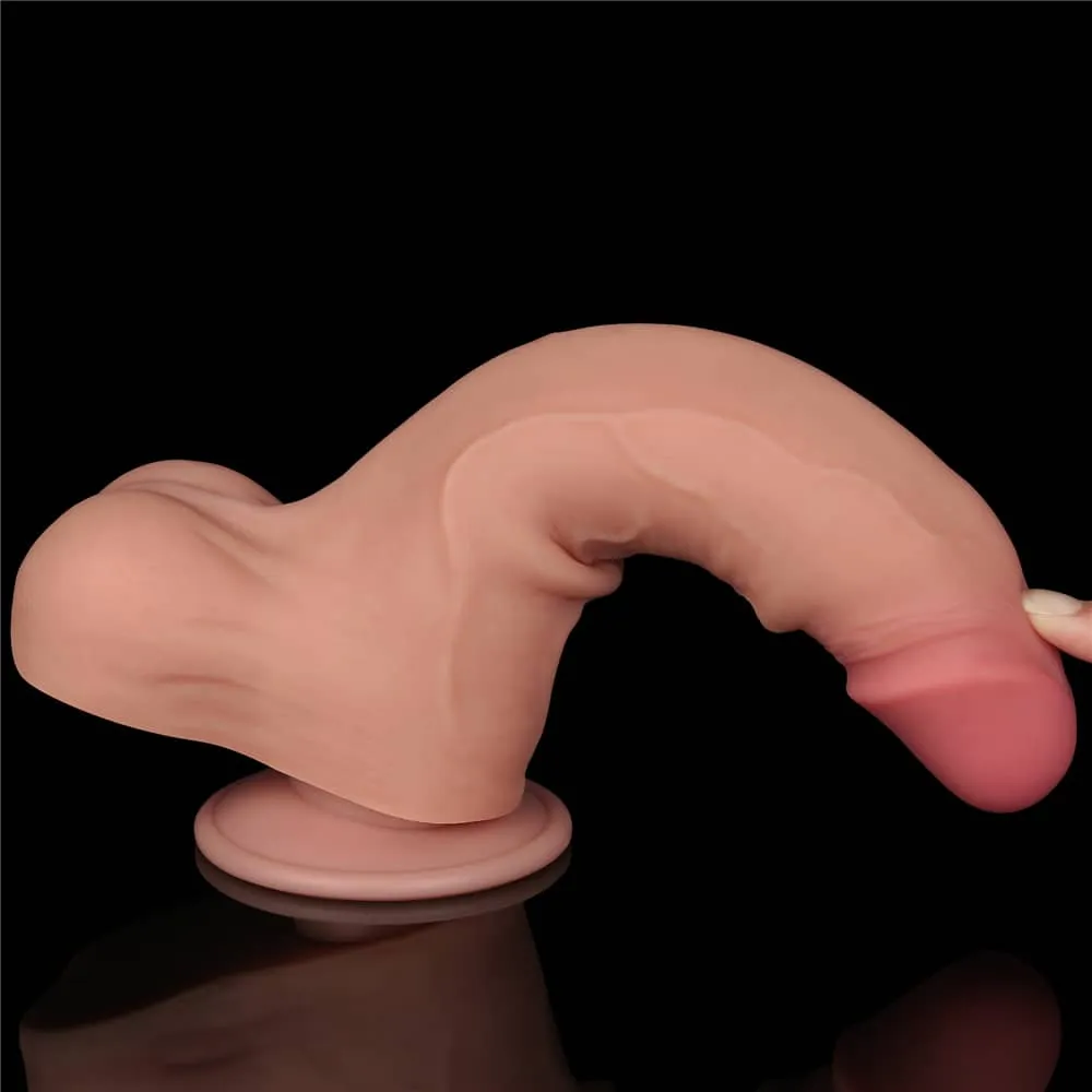 8.5'' Sliding Skin Dual Density Dildo Flesh