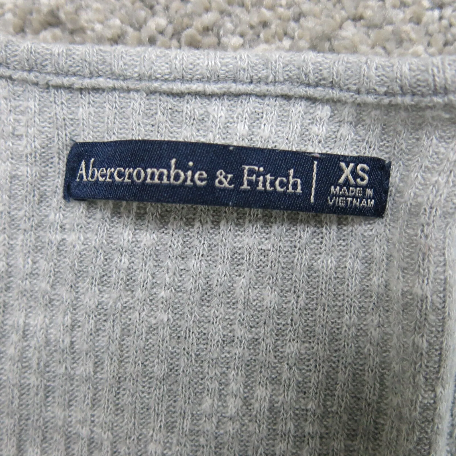 Abercrombie & Fitch Women Knitted Hanley Sweater Short Sleeves Gray Size X Small