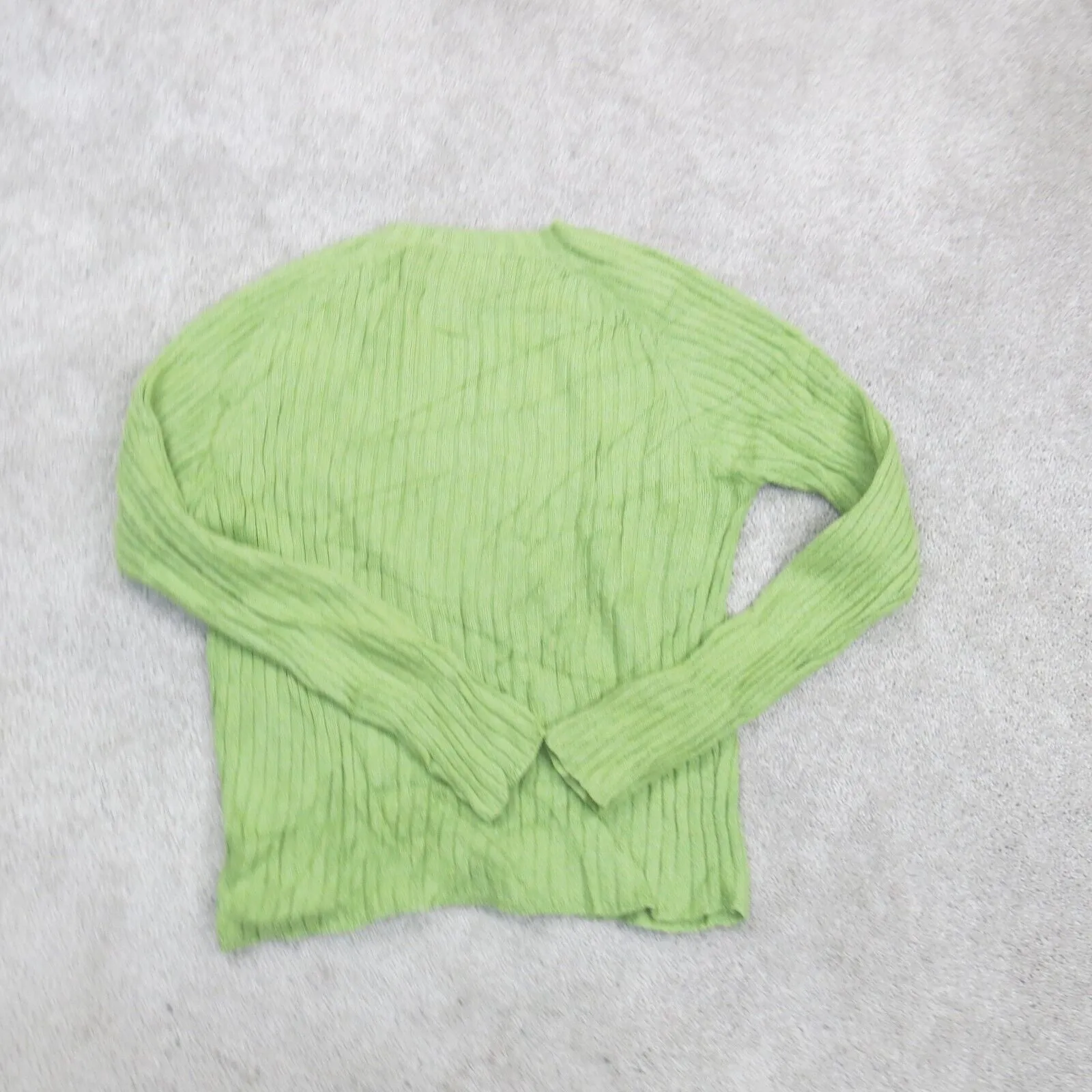 Abercrombie & Fitch Womens Pullover Sweater Crew Neck Long Sleeve Green SZ Large