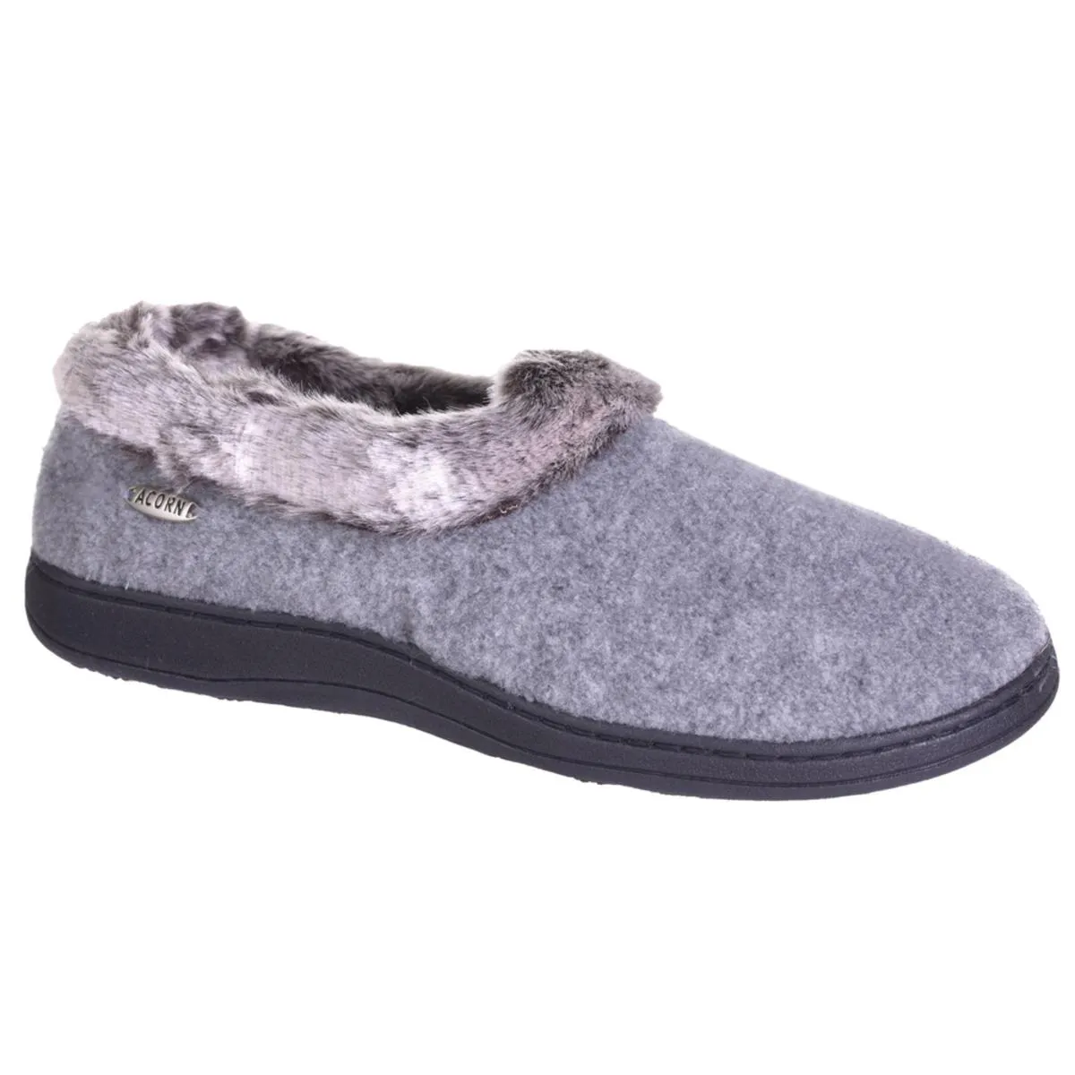 Acorn Women's Chinchilla Collar Slippers