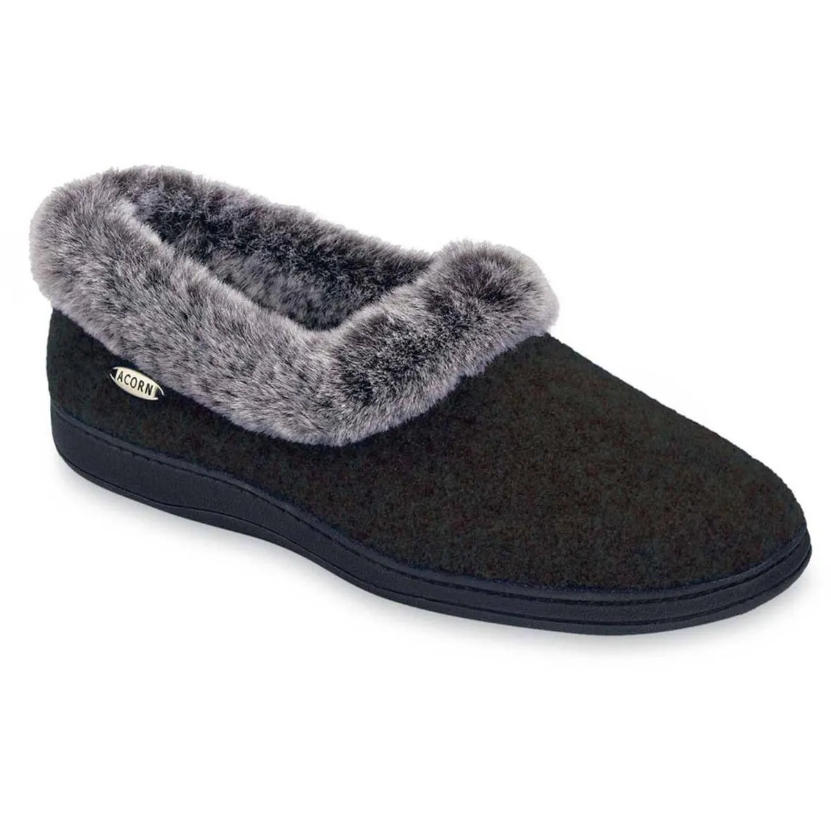 Acorn Women's Chinchilla Collar Slippers