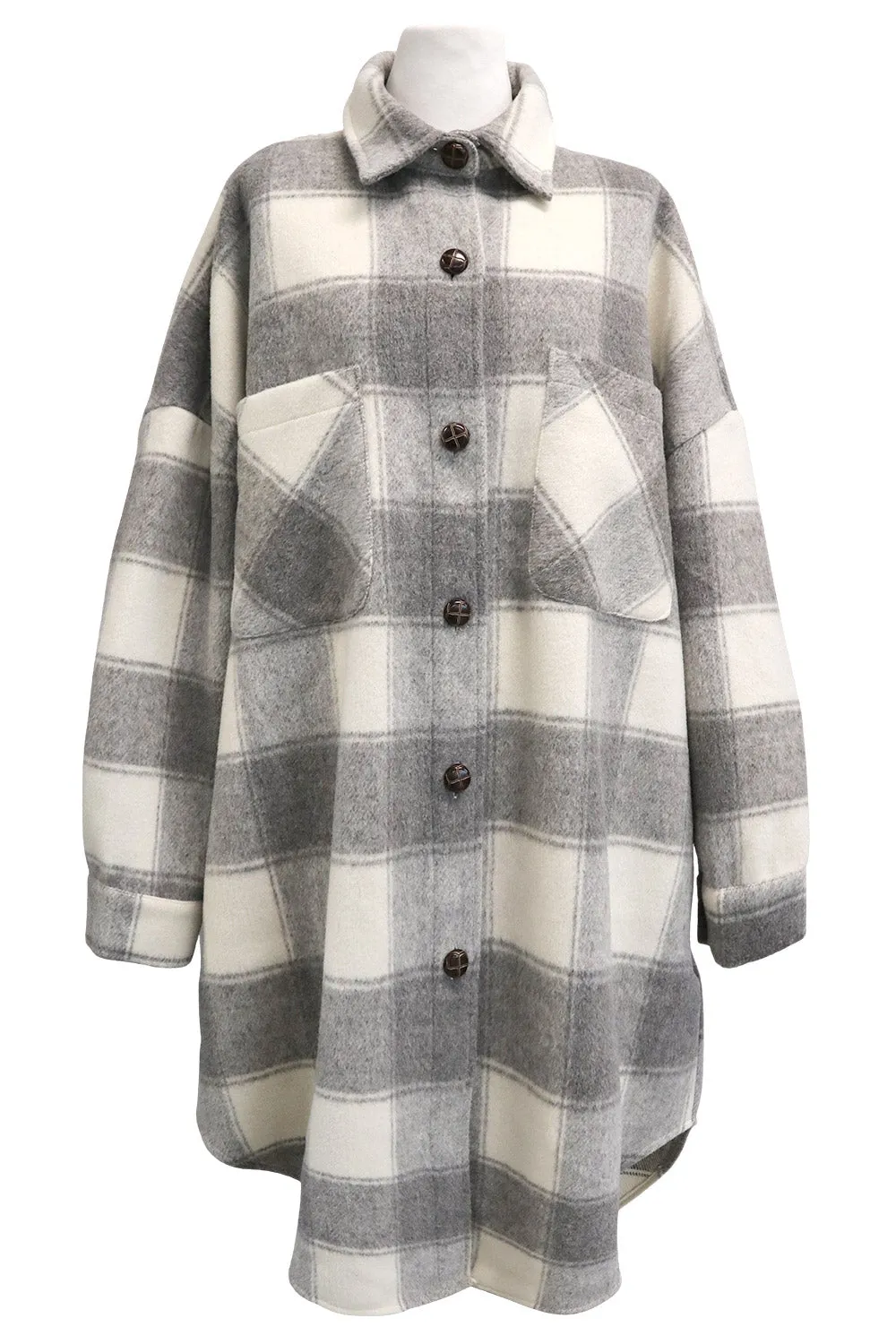 Ada Oversized Plaid Shirt Jacket