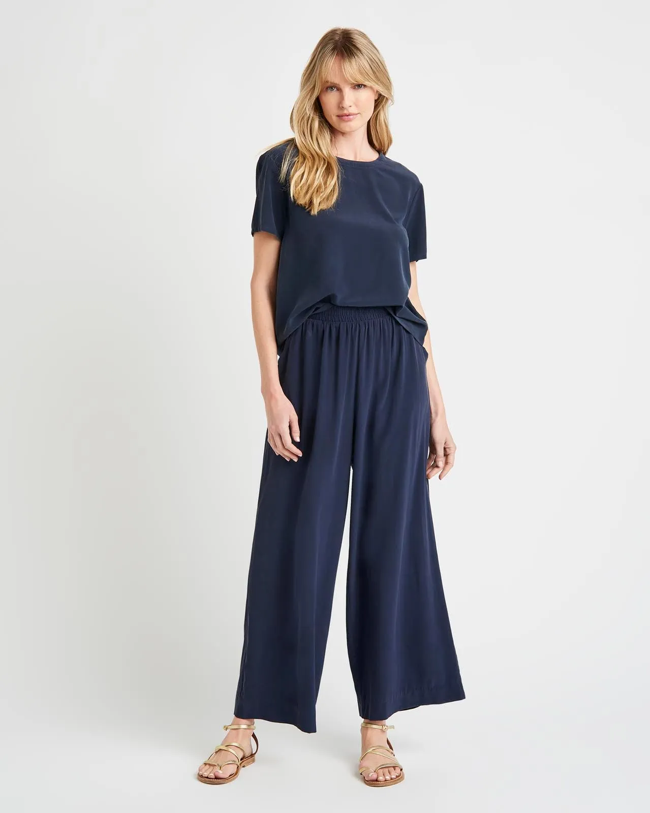 Alessandra Silk Wide Leg Pant