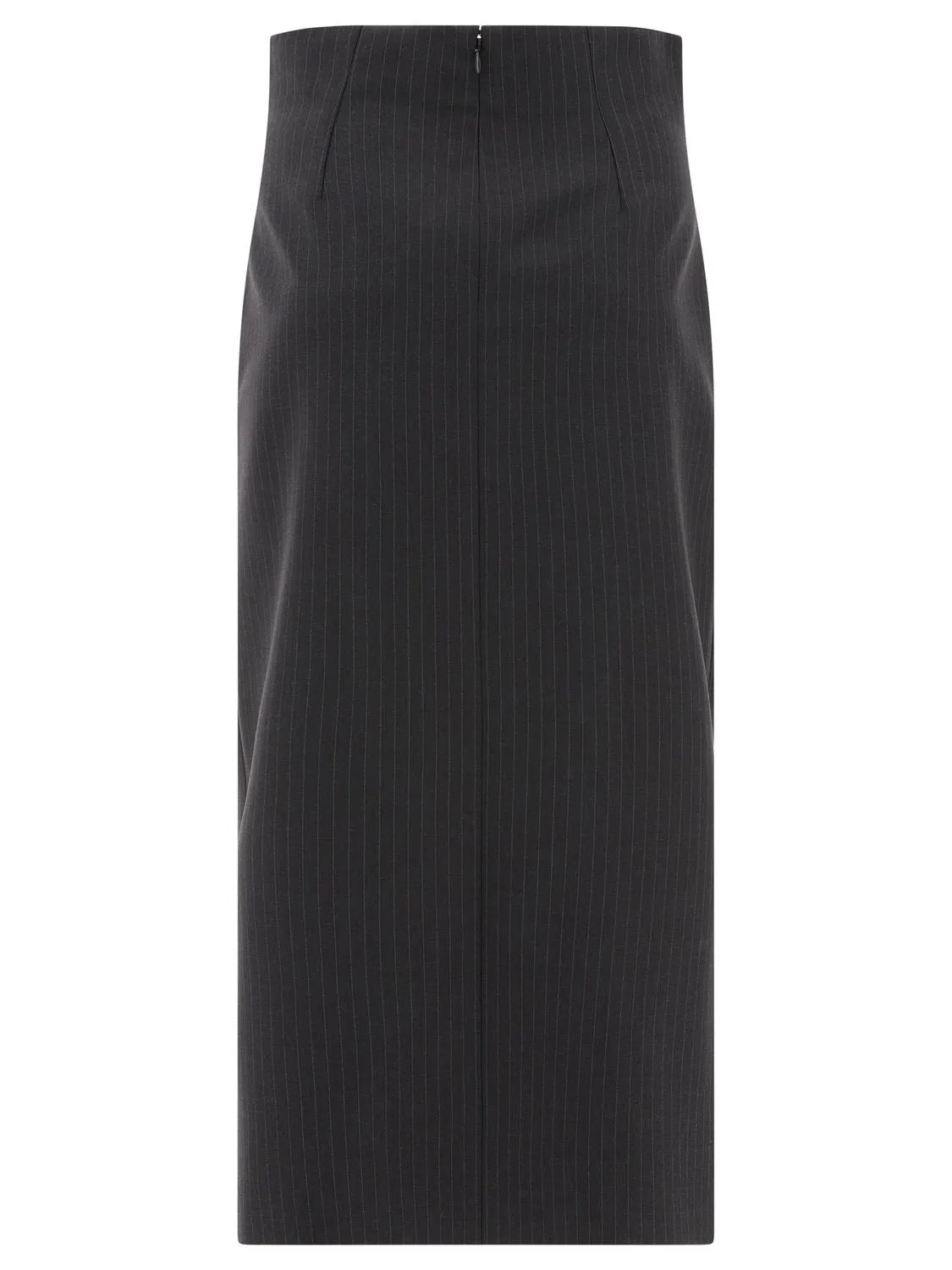 ALEXANDER MCQUEEN Chic Pinstriped Wool Pencil Skirt