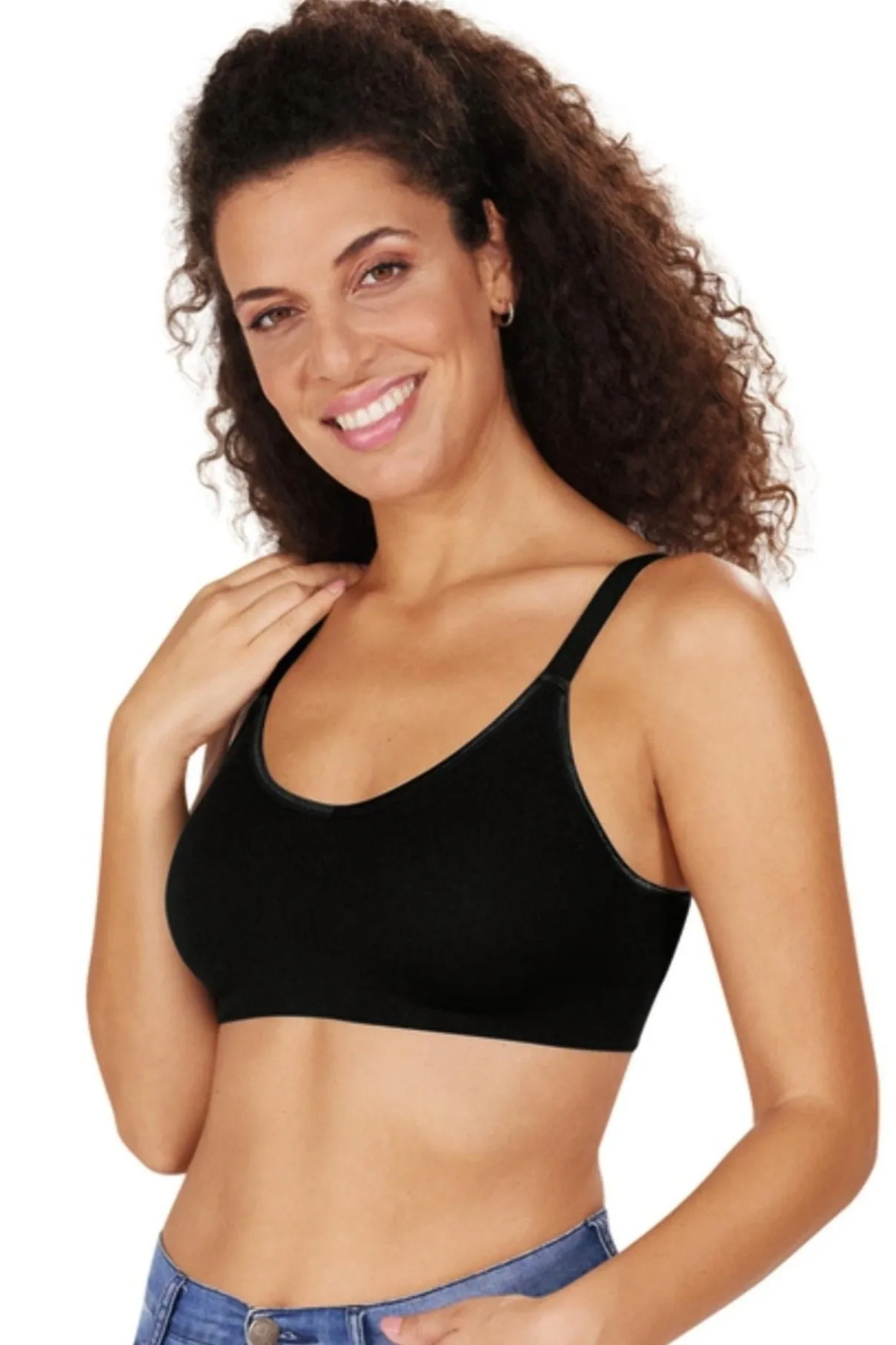 Amoena Eliza Wire Free Mastectomy Bra - Black