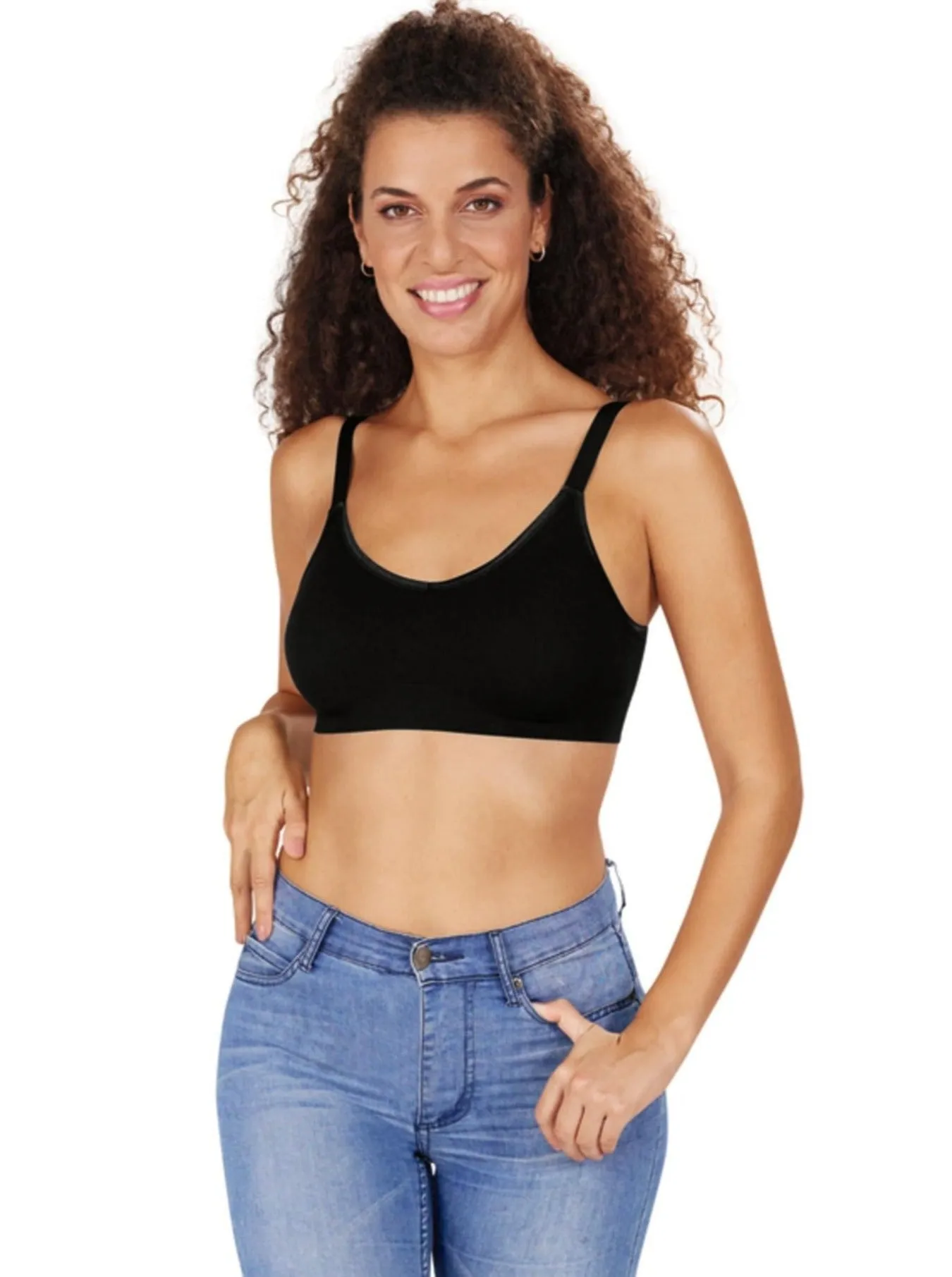 Amoena Eliza Wire Free Mastectomy Bra - Black