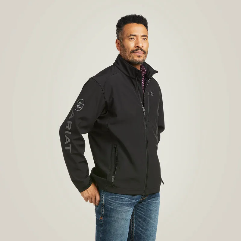 Ariat Men's Logo 2.0 Patriot Softshell Water Resistant Jacket in Black