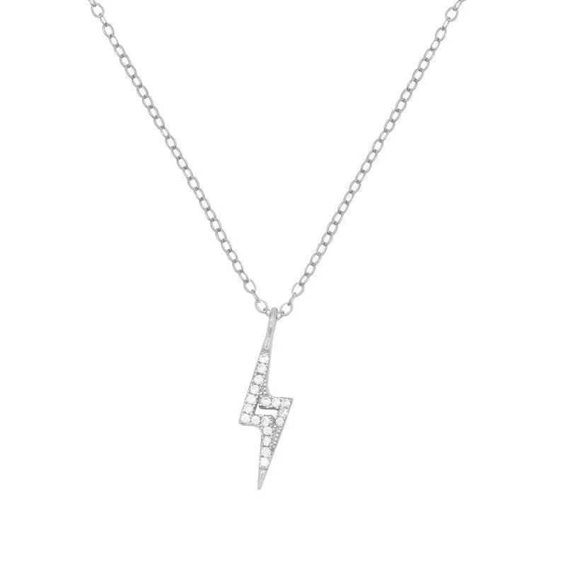 Athens Lightening Bolt Chain Necklace