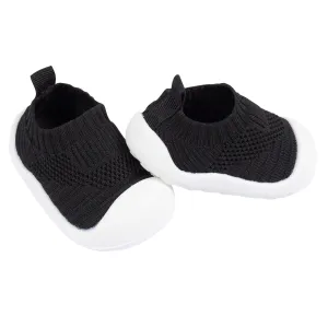 Baby Neutral Black Stretchy Knit Slip-On Sneaker