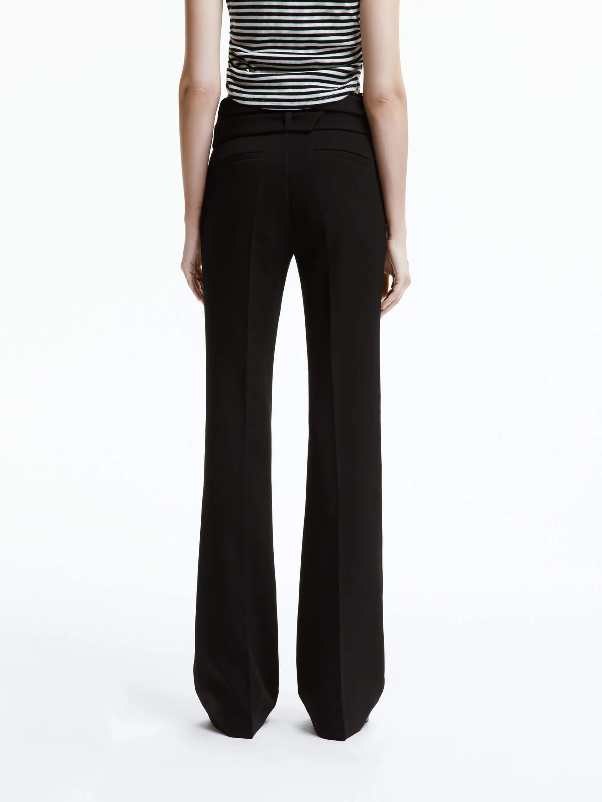 Belt Straight Leg Pants