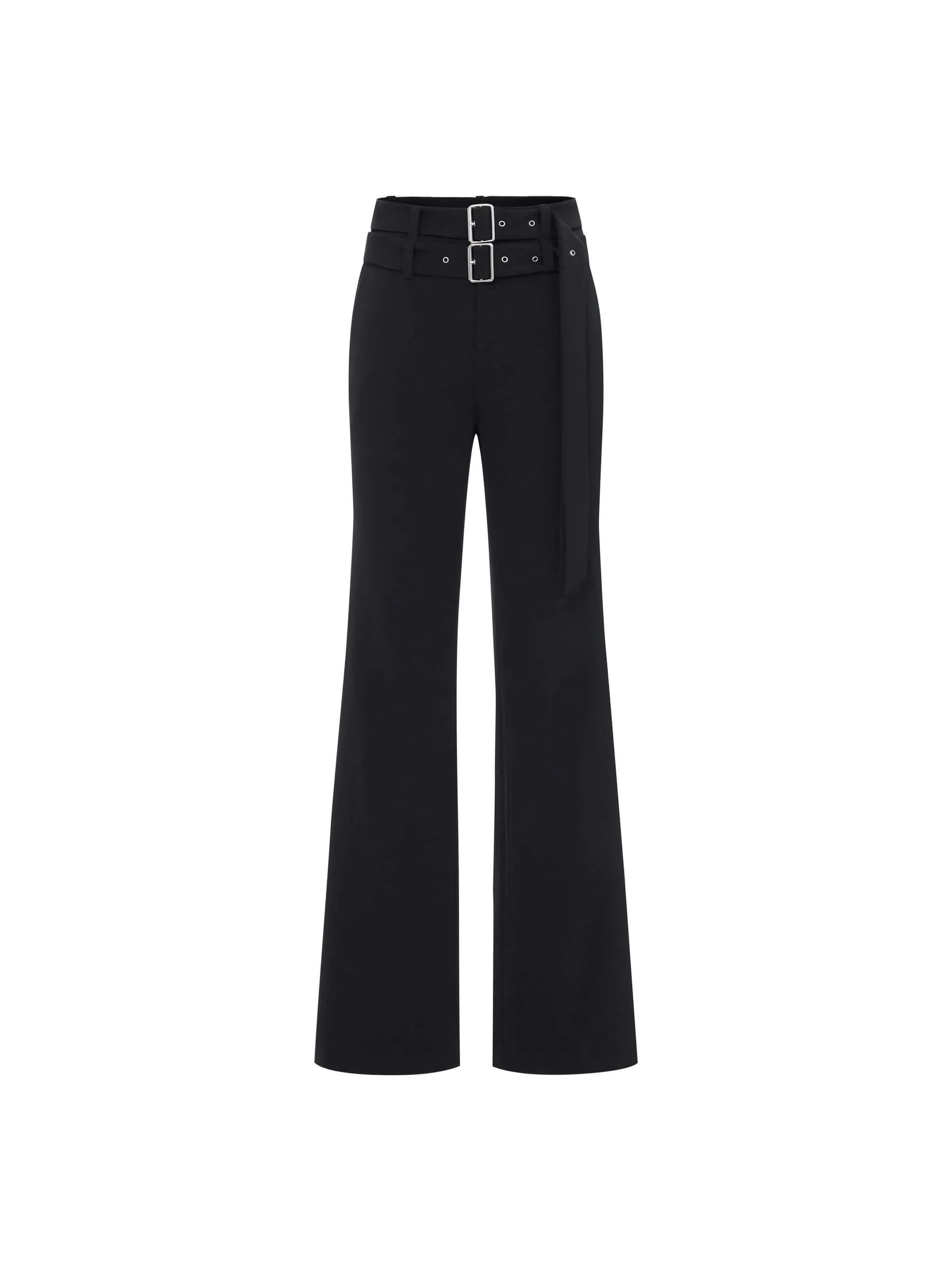 Belt Straight Leg Pants