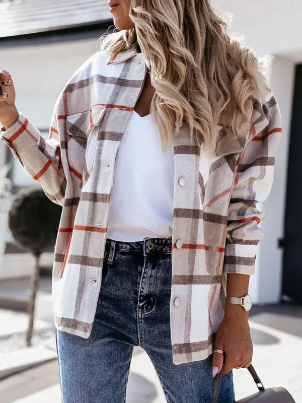 Bohemian Long Sleeve Plaid Flannel Shirt