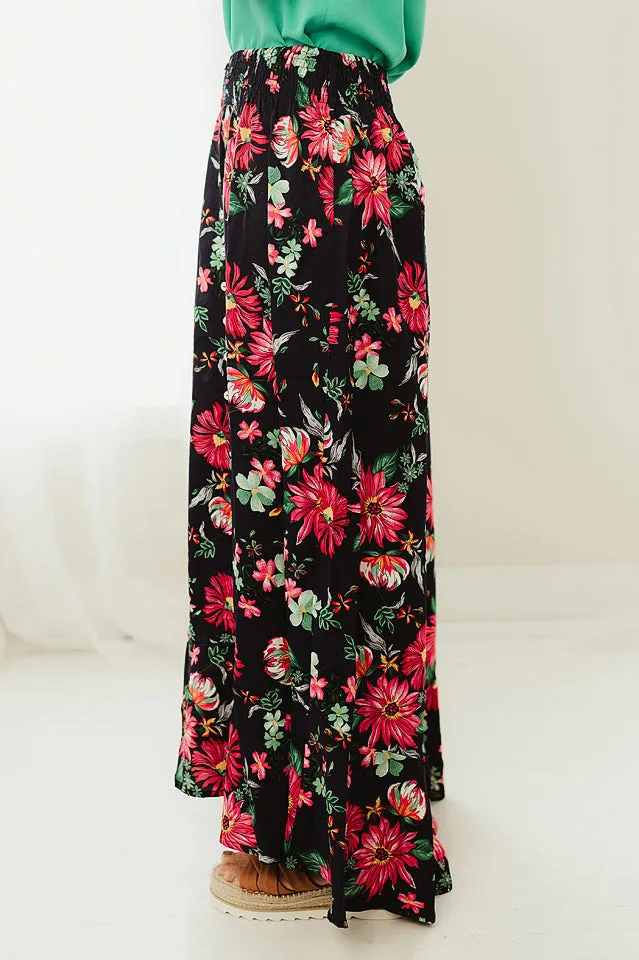 Bold Floral Maxi Skirt