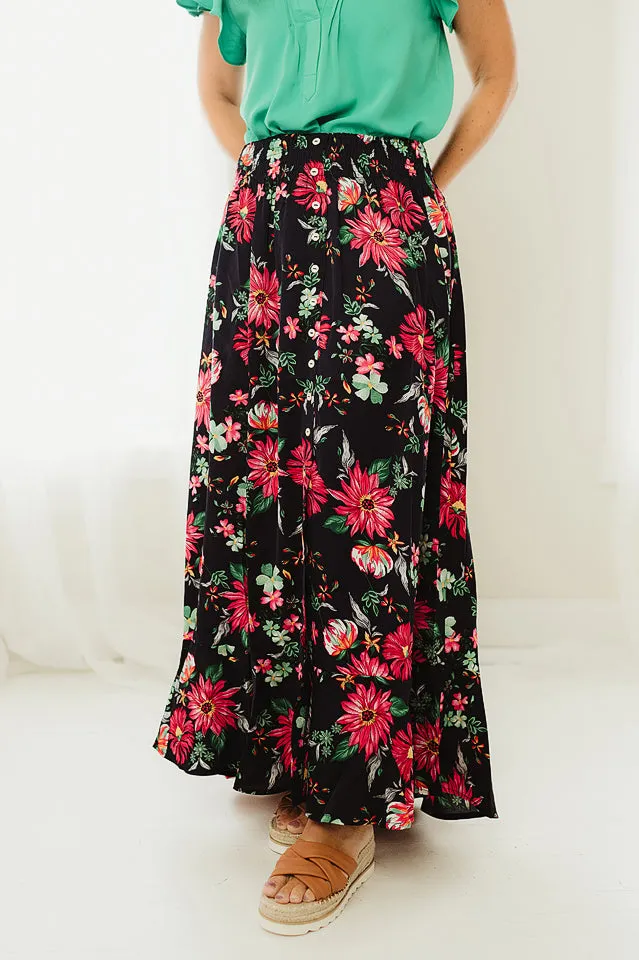 Bold Floral Maxi Skirt