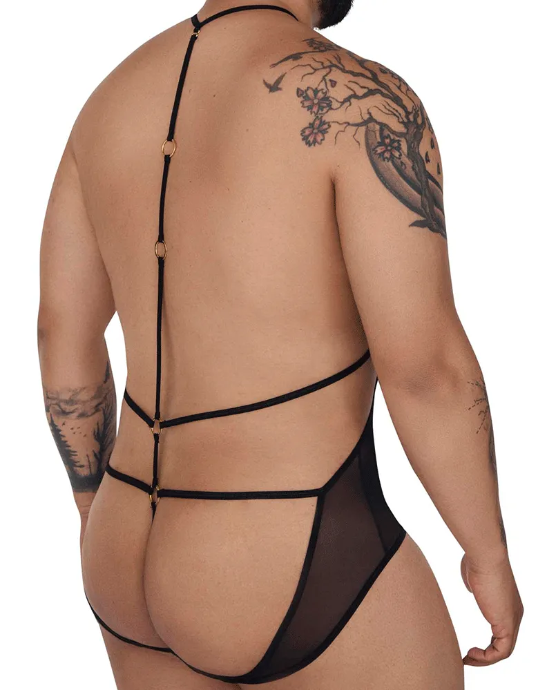 Candyman 99662x Tulle Bodysuit Black