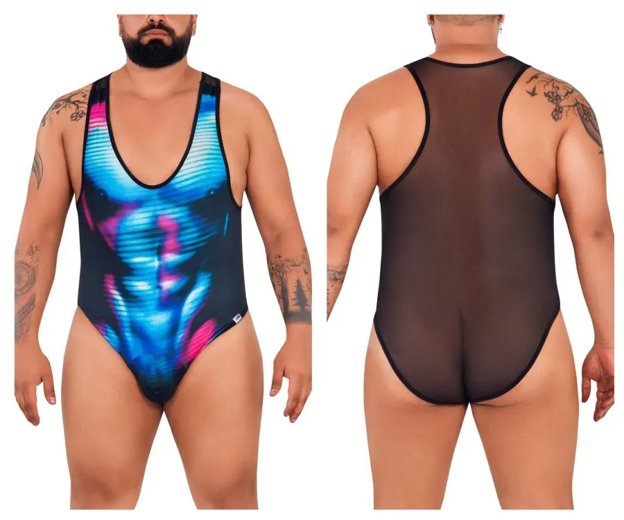 CandyMan 99725X Work-N-Out Bodysuit Color Moonlight Blue