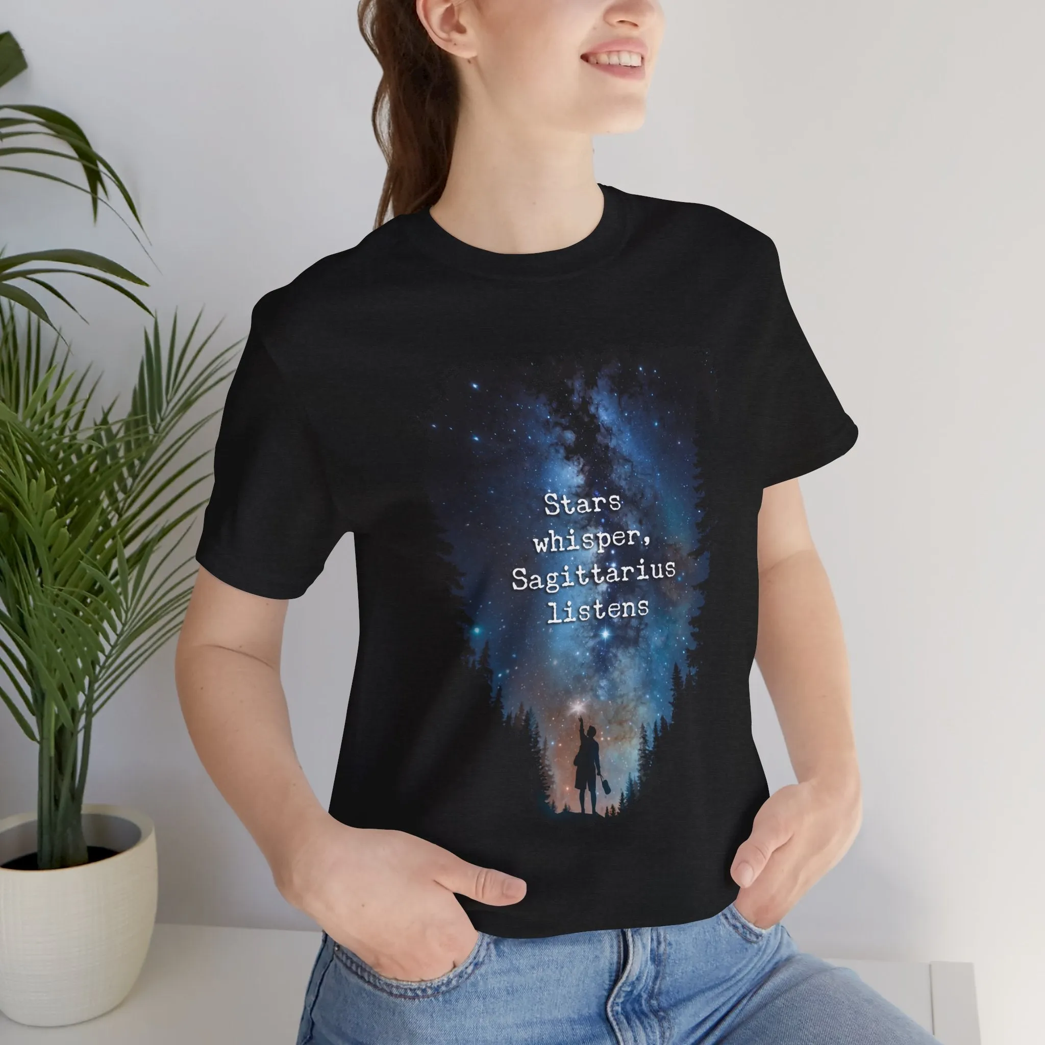 Capture the Cosmos: Celestial Forest Night T-Shirt