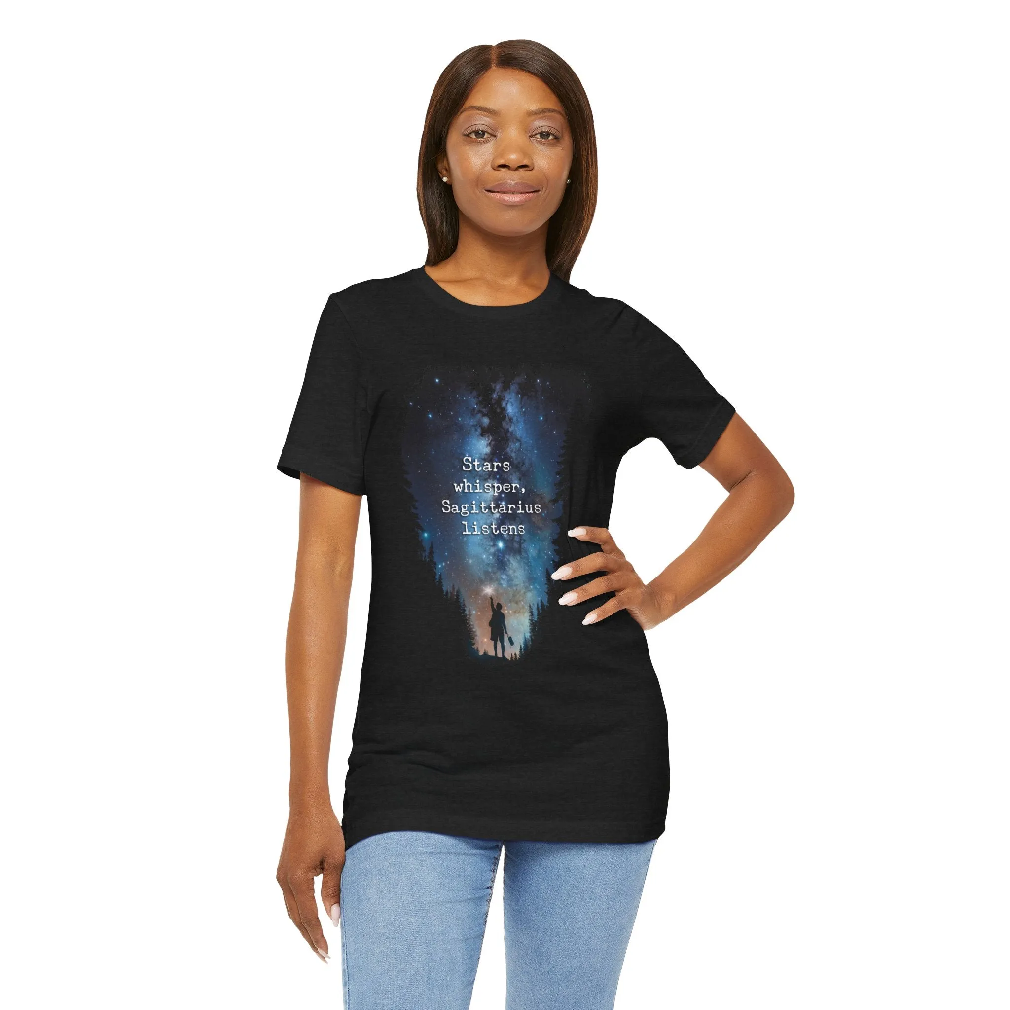 Capture the Cosmos: Celestial Forest Night T-Shirt