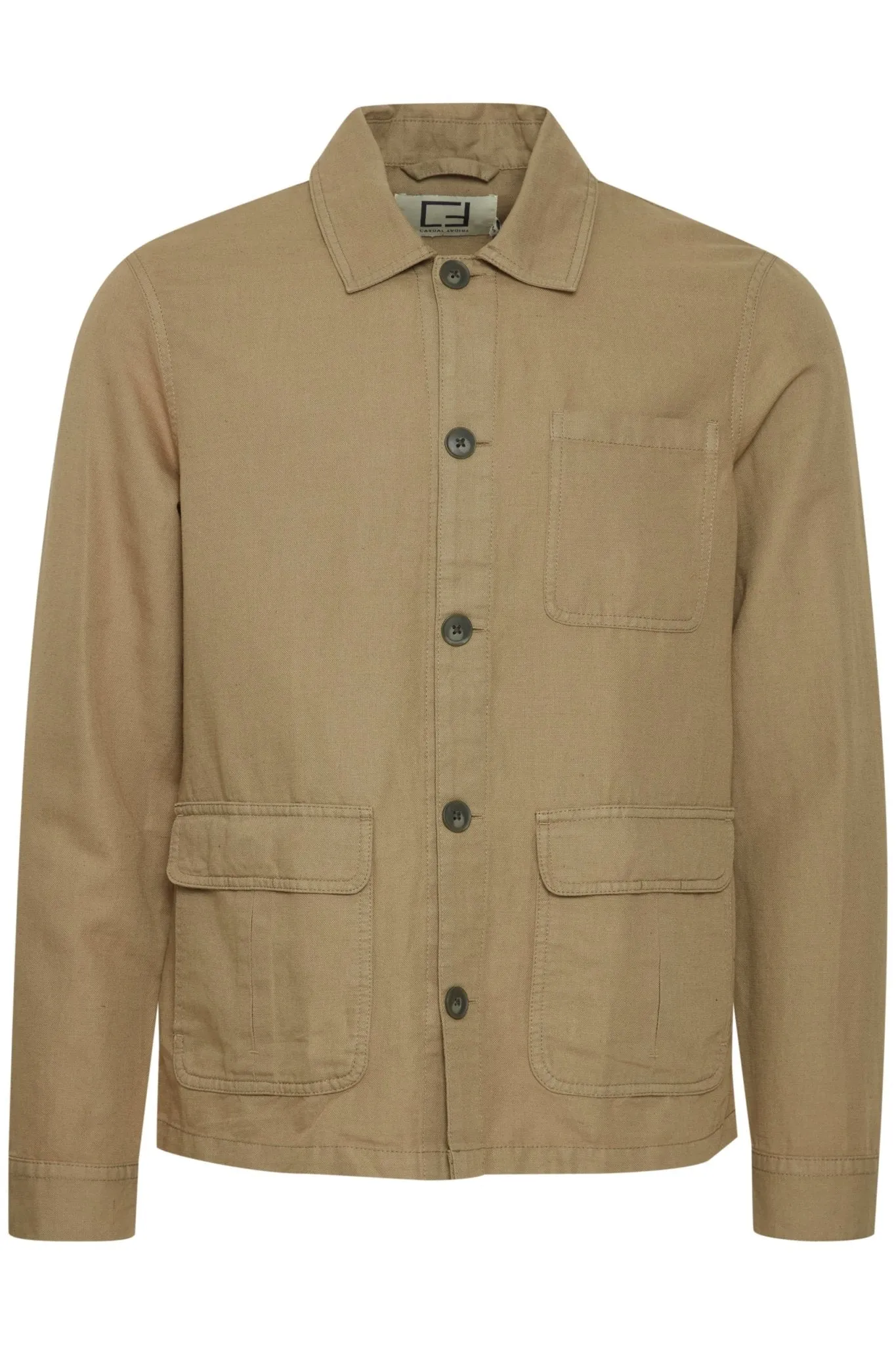 CASUAL FRIDAY - ULLI 0137 linen mix shacket - 20505054