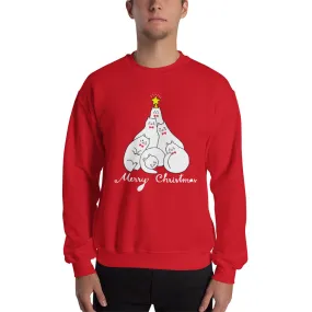 Cats Christmas Tree Men's Sweatshirt