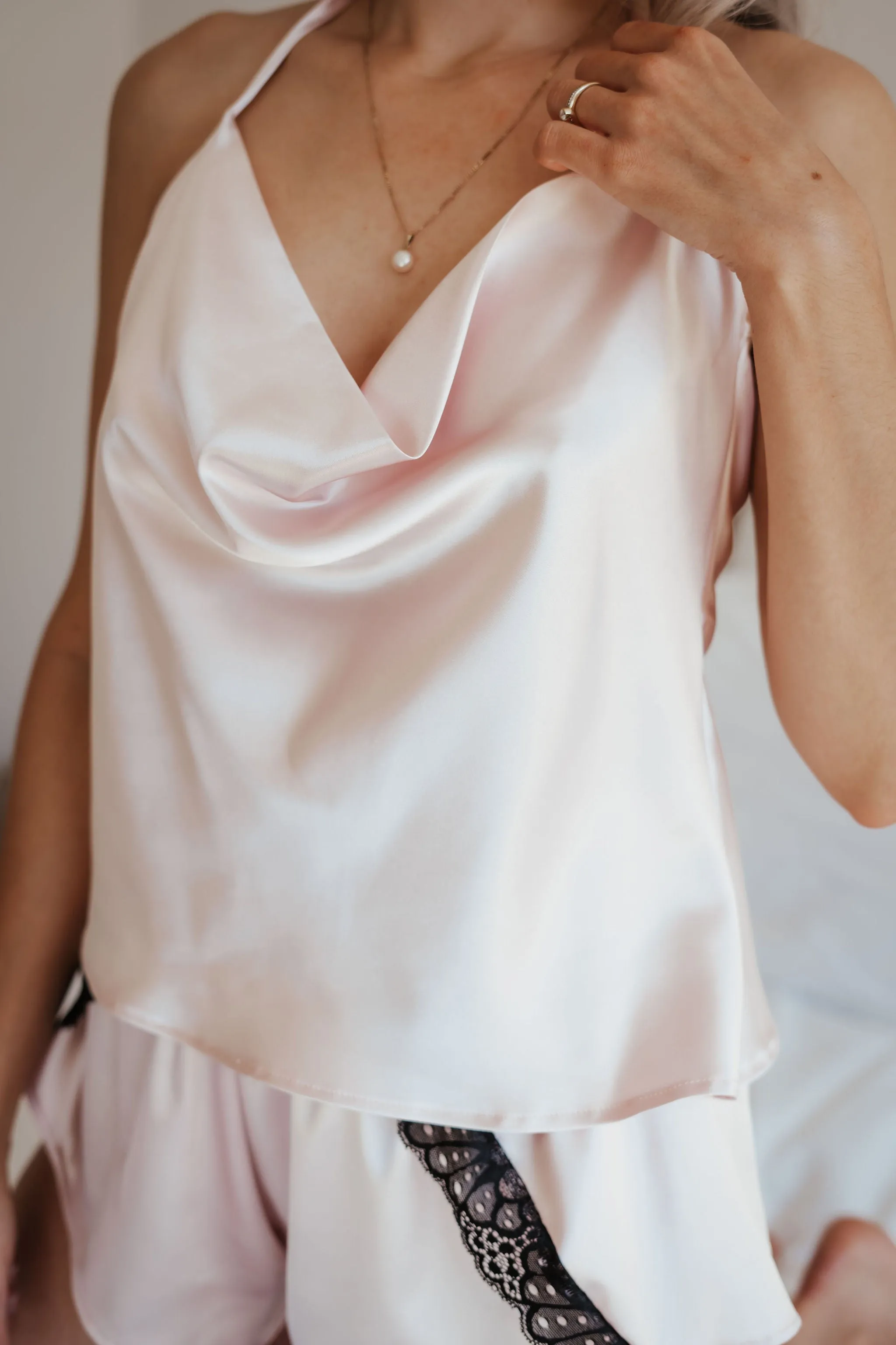 Celine Blush Pink Cowl Cami