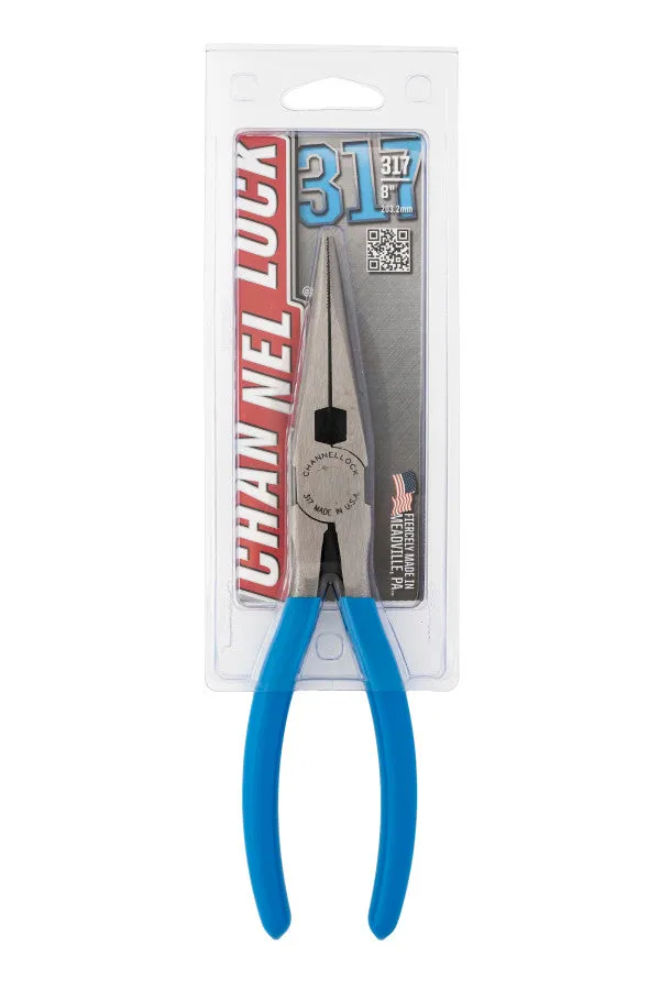 Channellock 317 8-Inch Long Nose Pliers with Side Cutter