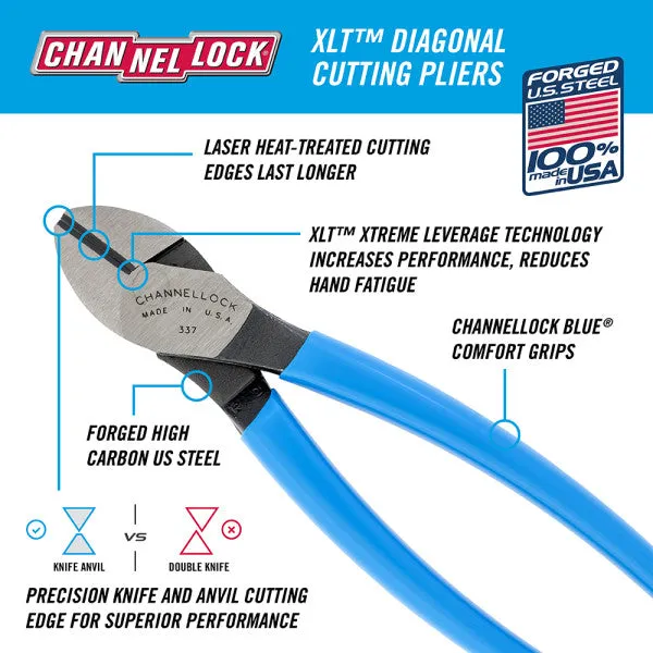 Channellock 337 7" XLT™ Diagonal Cutting Pliers