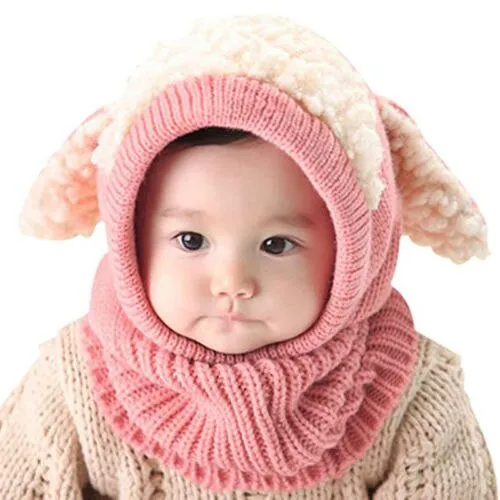 Children Hats Pom Pom Ball Hat Kids Beanies Cap Girls Boys Winter Warm Wool Hooded Hat Baby Scarves Toddler Caps