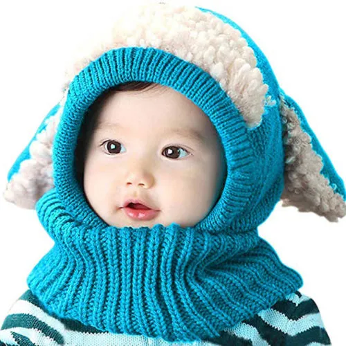 Children Hats Pom Pom Ball Hat Kids Beanies Cap Girls Boys Winter Warm Wool Hooded Hat Baby Scarves Toddler Caps