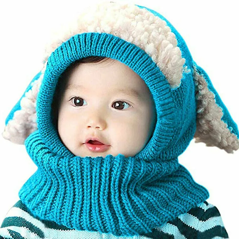 Children Hats Pom Pom Ball Hat Kids Beanies Cap Girls Boys Winter Warm Wool Hooded Hat Baby Scarves Toddler Caps