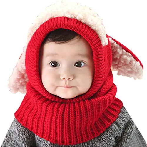 Children Hats Pom Pom Ball Hat Kids Beanies Cap Girls Boys Winter Warm Wool Hooded Hat Baby Scarves Toddler Caps