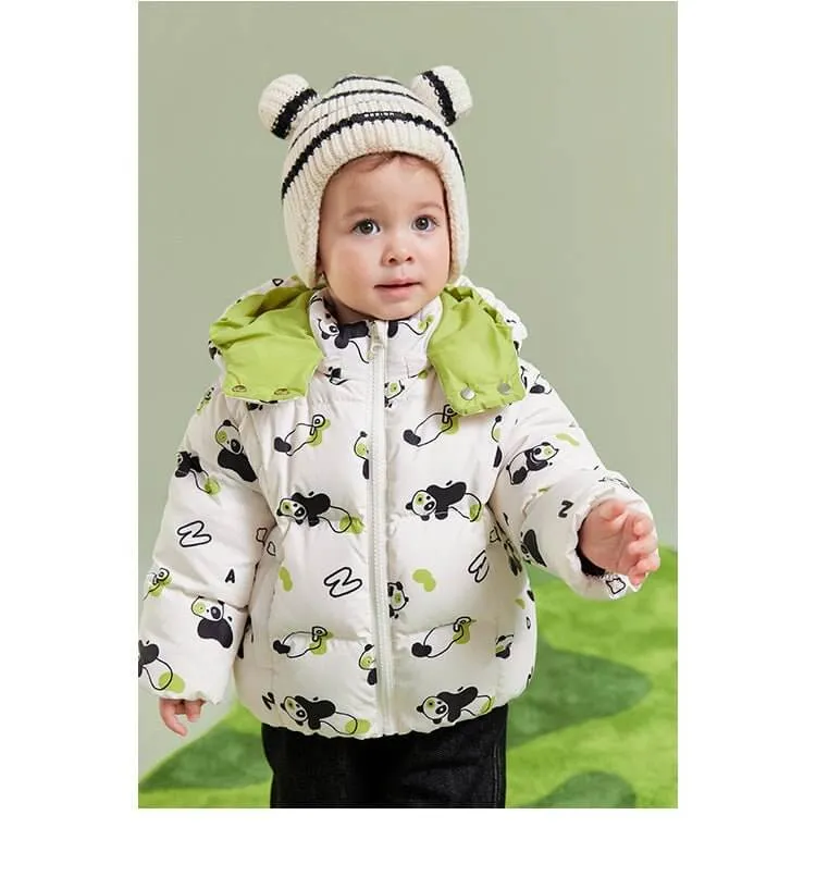 Children's Down Boys And Girls Three-proof A Tall Hat Collar Windproof Thermal Coat