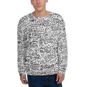 Christmas Typography Pattern Men's Sweatshirt