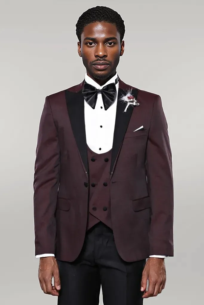 Claret Red Men's Tuxedo | Wessi