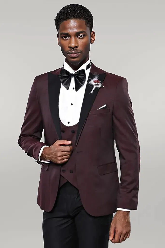 Claret Red Men's Tuxedo | Wessi