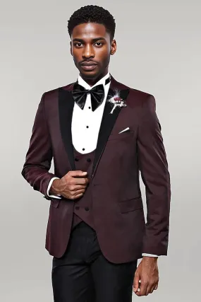 Claret Red Men's Tuxedo | Wessi