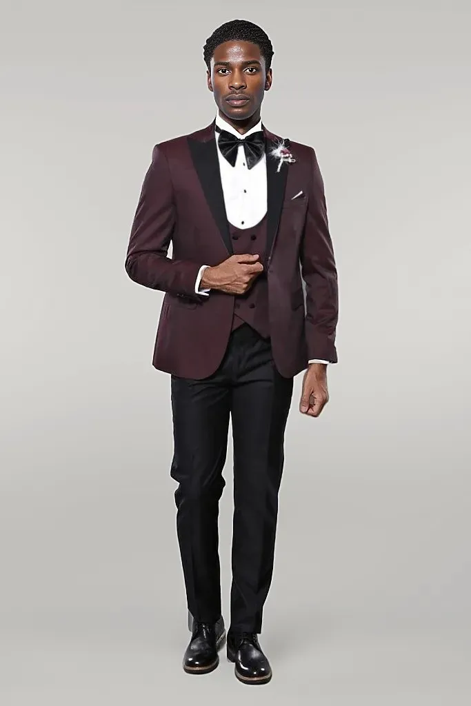 Claret Red Men's Tuxedo | Wessi